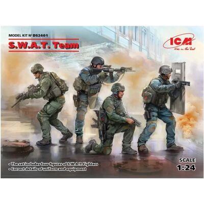 Figurines Équipe SWAT ICM - Échelle 1:24 - Publicité Figurines Équipe SWAT ICM - Échelle 1:24 - Publicité