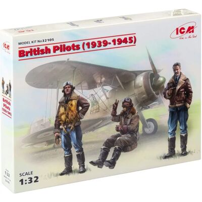 Pilotes britanniques WWII ICM 1:32 - Kit de modèle d'avion - Publicité Pilotes britanniques WWII ICM 1:32 - Kit de modèle d'avion - Publicité