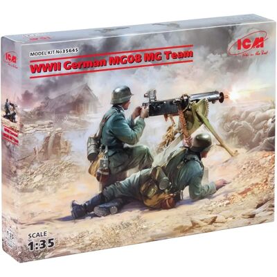 ICM Équipe MG08 Allemande - Échelle 1:35 Kit Militaire - Publicité ICM Équipe MG08 Allemande - Échelle 1:35 Kit Militaire - Publicité