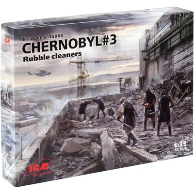 ICM Tschernobyl 3 Trümmerarbeiter Bausatz - Plastikmodell ICM Tschernobyl 3 Trümmerarbeiter Bausatz - Plastikmodell