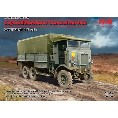 ICM Modellbausatz - 1/35 Maßstab Britisches Armeefahrzeug Leyland Retriever GS ICM Modellbausatz - 1/35 Maßstab Britisches Armeefahrzeug Leyland Retriever GS