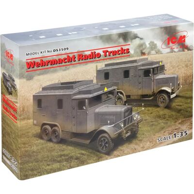 ICM Wehrmacht Radio Trucks - 1:35 Militär Modellbausatz ICM Wehrmacht Radio Trucks - 1:35 Militär Modellbausatz