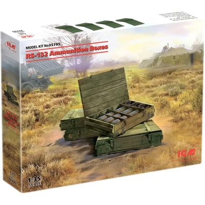 ICM Militärmodellkit - 1:35 Maßstab Munitionskisten & Granaten ICM Militärmodellkit - 1:35 Maßstab Munitionskisten & Granaten