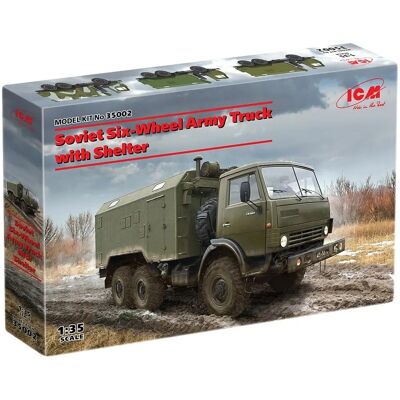 ICM Sowjetischer Sechsrad-Armee-LKW mit Unterstand - Modellbausatz 1:35 ICM Sowjetischer Sechsrad-Armee-LKW mit Unterstand - Modellbausatz 1:35