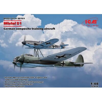 Maquette Mistel S1 ICM - Avion d'entraînement allemand 1/48 - Publicité Maquette Mistel S1 ICM - Avion d'entraînement allemand 1/48 - Publicité