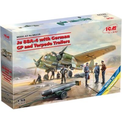 ICM Ju 88A-4 - Torpedotrailers - Modellbausatz ICM Ju 88A-4 - Torpedotrailers - Modellbausatz
