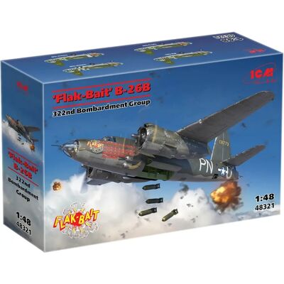 Kit modellino B-26B Marauder 'Flak Bait' 1:48 ICM Kit modellino B-26B Marauder 'Flak Bait' 1:48 ICM