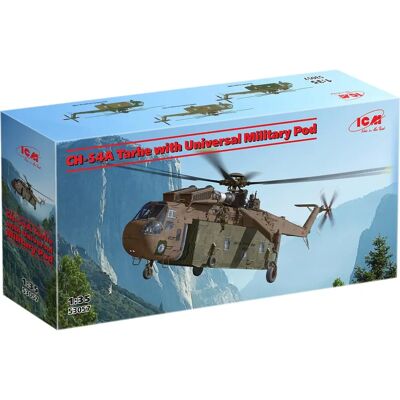 ICM Hubschrauber Modellbausatz - CH-54A Tarhe mit Universal Military Pod ICM Hubschrauber Modellbausatz - CH-54A Tarhe mit Universal Military Pod