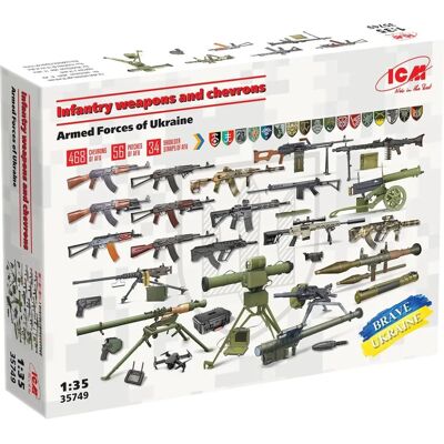 ICM Infanteriewaffen & Abzeichen - 1:35 Militärmodellbausatz ICM Infanteriewaffen & Abzeichen - 1:35 Militärmodellbausatz