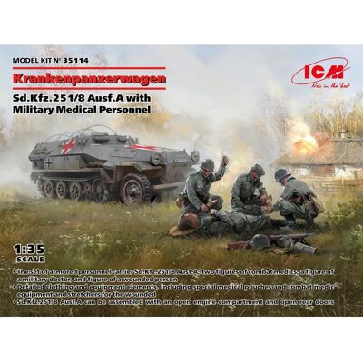 ICM Deutscher Wehrmacht Krankenwagen Bausatz - 1:35 ICM Deutscher Wehrmacht Krankenwagen Bausatz - 1:35