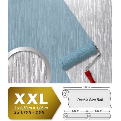 EDEM BRAVO 80373BR60 White Paintable Textured Wallpaper - Wall Decor EDEM BRAVO 80373BR60 White Paintable Textured Wallpaper - Wall Decor