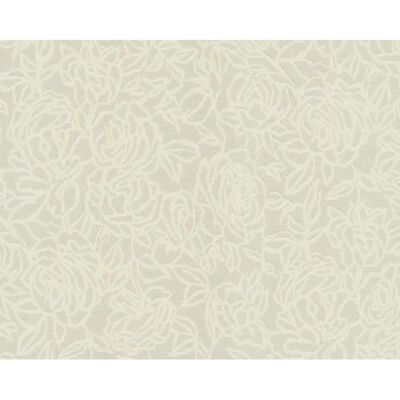EDEM Papel Pintado Floral - Papel No Tejido - 9040-20 - Crema Brillante Gris - 1.06m x 10.05m EDEM Papel Pintado Floral - Papel No Tejido - 9040-20 - Crema Brillante Gris - 1.06m x 10.05m