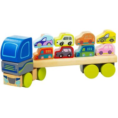 Camion in Legno Cubika con Auto LM-12 - Giocattoli per Bambini Camion in Legno Cubika con Auto LM-12 - Giocattoli per Bambini