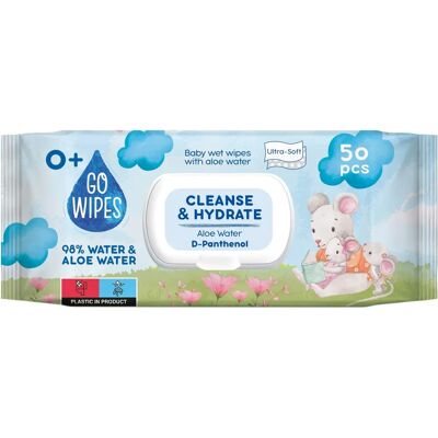 GoWipes Babydoekjes - Aloe Vera - 50 stuks GoWipes Babydoekjes - Aloe Vera - 50 stuks