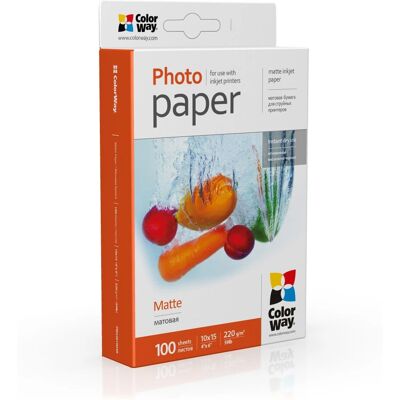 Colorway PM2201004R Mattes Fotopapier - Fotopapier - Weiß - 10x15 cm - 220 g/m² Colorway PM2201004R Mattes Fotopapier - Fotopapier - Weiß - 10x15 cm - 220 g/m²