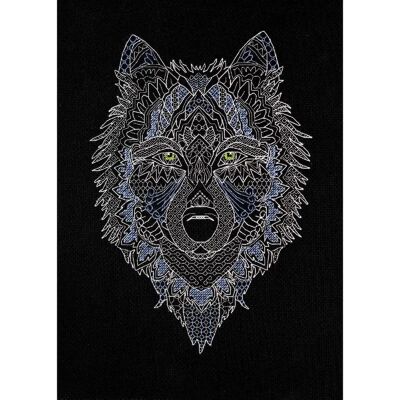 Zestaw do haftu krzyżykowego Wilk od Abris Art - Czarny - Zestaw do haftu Zestaw do haftu krzyżykowego Wilk od Abris Art - Czarny - Zestaw do haftu