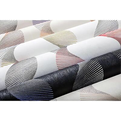 EDEM Vinyl Wallpaper - Geometric Lines Anthracite - Wall Decor EDEM Vinyl Wallpaper - Geometric Lines Anthracite - Wall Decor