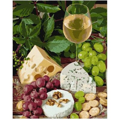 Ideyka - Painting by Numbers - Weißwein mit Käse Ideyka - Painting by Numbers - Weißwein mit Käse