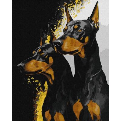 Ideyka - Wierne dobermany - 40x50cm Ideyka - Wierne dobermany - 40x50cm
