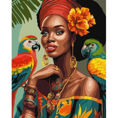 Ideyka Malen nach Zahlen - Afrikanische Modefanatikerin 40x50 cm Ideyka Malen nach Zahlen - Afrikanische Modefanatikerin 40x50 cm