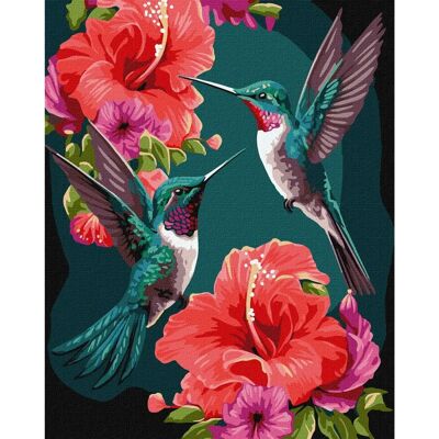 Ideyka 40x50cm Metallische Smaragdgrüne Kolibris Malen nach Zahlen Ideyka 40x50cm Metallische Smaragdgrüne Kolibris Malen nach Zahlen