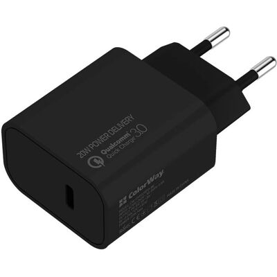 COLORWAY - CW-CHS026PD-BK - 20W - USB-C - Încărcător USB COLORWAY - CW-CHS026PD-BK - 20W - USB-C - Încărcător USB