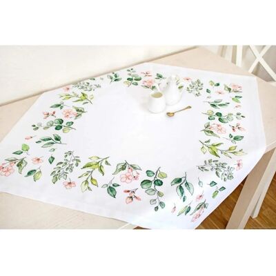 Konst Cross-stitch Kit - Duken med Blommor Konst Cross-stitch Kit - Duken med Blommor