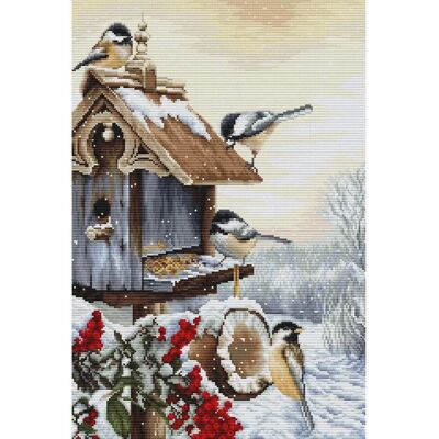 ART - Birdhouse - Aida 16ct - 50 couleurs - Kit point de croix - Publicité ART - Birdhouse - Aida 16ct - 50 couleurs - Kit point de croix - Publicité