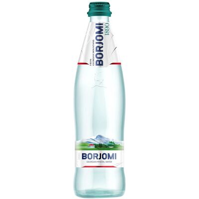 Borjomi 500ml Wysoka mineralizacja Woda mineralna Butelka ze szkła Borjomi 500ml Wysoka mineralizacja Woda mineralna Butelka ze szkła