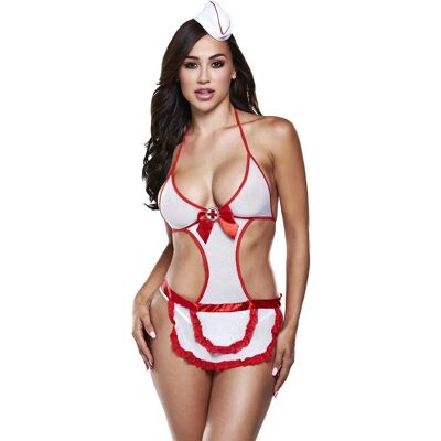 Costume Infirmière Candy - 2 Pièces - Roleplay Infirmière - Publicité Costume Infirmière Candy - 2 Pièces - Roleplay Infirmière - Publicité