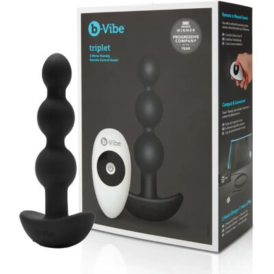 B-Vibe Triplet Boules Anales Rechargeables avec Télécommande - Anal Beads B-Vibe Triplet Boules Anales Rechargeables avec Télécommande - Anal Beads