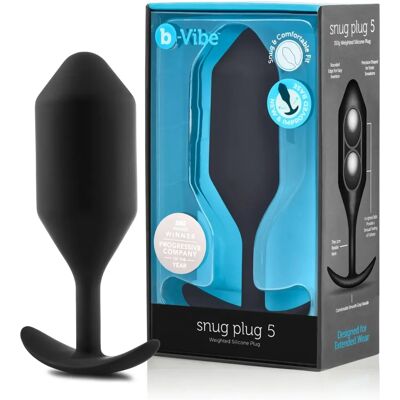 b-Vibe Snug Plug 5 XL Tappo Anale in Silicone Ponderato - Tappo Anale b-Vibe Snug Plug 5 XL Tappo Anale in Silicone Ponderato - Tappo Anale