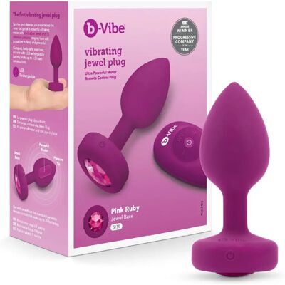 B-Vibe Roze Afstandsbediening Vibrerende Siliconen Juwelen Analdop - S B-Vibe Roze Afstandsbediening Vibrerende Siliconen Juwelen Analdop - S
