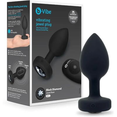 b-Vibe Jewel L Vibromasseur Anal Télécommandé - Noir - Sextoys b-Vibe Jewel L Vibromasseur Anal Télécommandé - Noir - Sextoys