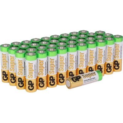 Piles AA Marque GP - Longue Durée - Pack de 40 - Publicité Piles AA Marque GP - Longue Durée - Pack de 40 - Publicité