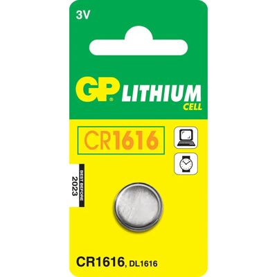 Batteria a bottone al litio GP CR1616 - 3V, 55mAh Batteria a bottone al litio GP CR1616 - 3V, 55mAh