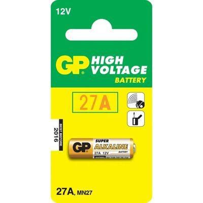 Batteria GP 27A Grigia - Monouso - Alcalina ad alta tensione - Batteria Batteria GP 27A Grigia - Monouso - Alcalina ad alta tensione - Batteria