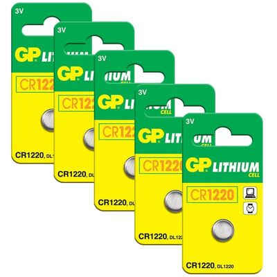 GP CR1220 Lithium Button Cell Batteries - Batteries - Publicité GP CR1220 Lithium Button Cell Batteries - Batteries - Publicité