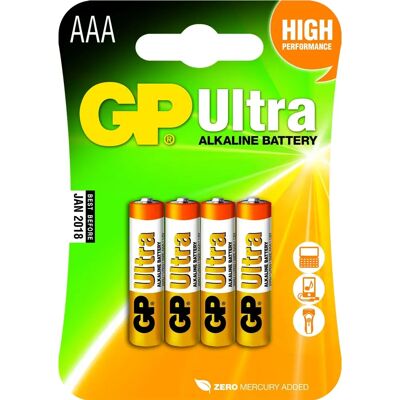 GP Batteries B1911 - Baterías AAA alcalinas 4 uds GP Batteries B1911 - Baterías AAA alcalinas 4 uds