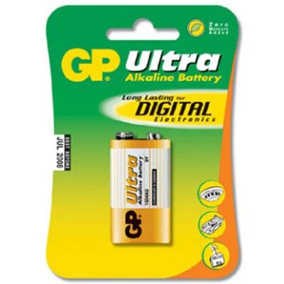 GP Batteries Ultra Alcaline 9V - Pile - Publicité GP Batteries Ultra Alcaline 9V - Pile - Publicité