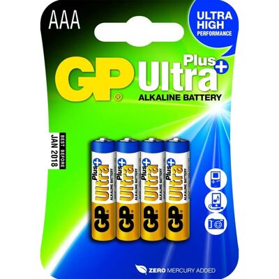 Batteria alcalina GP Batteries Ultra Plus AAA - Alta potenza e durata Batteria alcalina GP Batteries Ultra Plus AAA - Alta potenza e durata