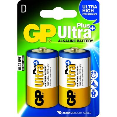GP Batteries - 151124 - Pile Alcaline Ultra Plus D - Haute Performance - Publicité GP Batteries - 151124 - Pile Alcaline Ultra Plus D - Haute Performance - Publicité