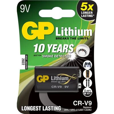 GP Akkumulátor Lithium CR-V9 9V - Hosszú élettartam GP Akkumulátor Lithium CR-V9 9V - Hosszú élettartam