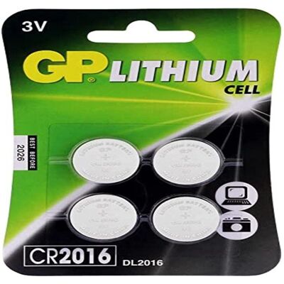 GP Batterien CR2016 Lithium Knopfzelle - 4er Pack GP Batterien CR2016 Lithium Knopfzelle - 4er Pack