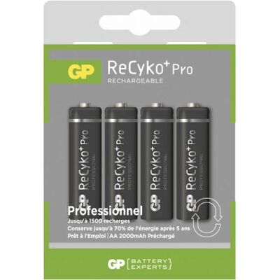 GP Batteries Recyko+ Pro Batterie Rechargeable - AA - Publicité GP Batteries Recyko+ Pro Batterie Rechargeable - AA - Publicité