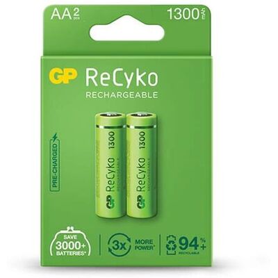 GP Batteries - B2123 - AA NiMH - 2x1300mAh Verde - Battery GP Batteries - B2123 - AA NiMH - 2x1300mAh Verde - Battery