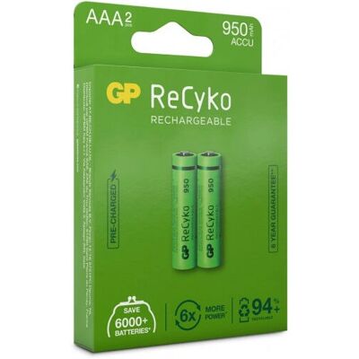 GP Batteries Modelo - Pilas recargables AAA NiMH - 950/1000mAh GP Batteries Modelo - Pilas recargables AAA NiMH - 950/1000mAh