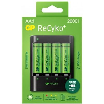 GP Batteries ReCyko U421 Uudelleenladattavat AA NiMH Paristot - 4 Kpl GP Batteries ReCyko U421 Uudelleenladattavat AA NiMH Paristot - 4 Kpl