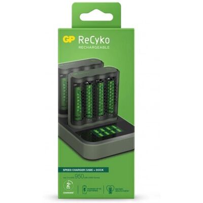 GP Batteries ReCyko M451 Batterilader - USB og AA/AAA Batterier GP Batteries ReCyko M451 Batterilader - USB og AA/AAA Batterier