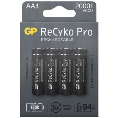 Pile rechargeable GP Batteries ReCyko Pro AA - 2000mAh - NiMH - Publicité Pile rechargeable GP Batteries ReCyko Pro AA - 2000mAh - NiMH - Publicité